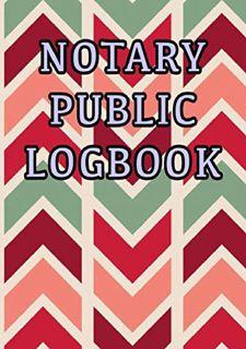 READ B.O.O.K Notary Public Logbook: One Per Page Record Entry 120 Form Page Notebook (Arrow Design)
