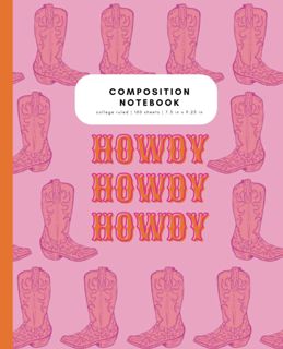 (PDF) Read Composition Notebook College Ruled - Orange & Pink Howdy Cowboy Boots Everywhere  Prepp