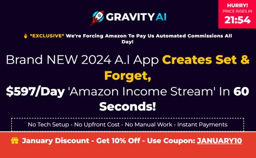 GRAVITY AI Review: Revolutionizing Online Earnings with Automated Amazon Commissions