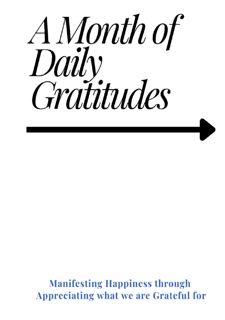 Read [P.D.F] A Month of Daily Gratitudes: Manifesting Happiness through Appreciating what we are