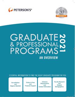 (Book) Download Graduate & Professional Programs  An Overview 2021 (Peterson's Graduate & Professi