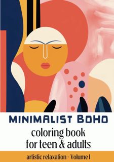READ B.O.O.K Minimalist Boho Coloring Book for Teens & Adults - Artistic Relaxation Volume 1: 50