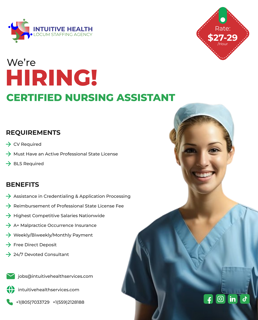 Job For CERTIFIED NURSING ASSISTANT at Department of State Hospitals-Coalinga