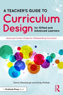 PDF READ)DOWNLOAD A Teacher's Guide to Curriculum Design for Gifted and Advanced Learners  Advanc