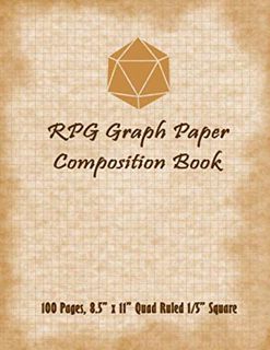 View KINDLE PDF EBOOK EPUB RPG Graph Paper Composition Book: Tabletop RPG Grid Paper Notebook Journa