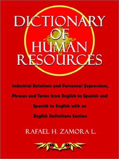 [VIEW] [PDF EBOOK EPUB KINDLE] Dictionary of Human Resources/Diccionario De Frases, Terminos Y Vocab