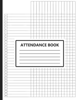 ^^P.D.F_EPUB^^ Attendance Book  Attendance Tracking Chart for Teachers  Homeschool  Coaches   Danc