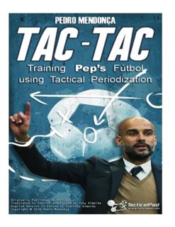 ACCESS EBOOK EPUB KINDLE PDF Tac-Tac: Training Pep's Fútbol using Tactical Periodization by  Pedro M