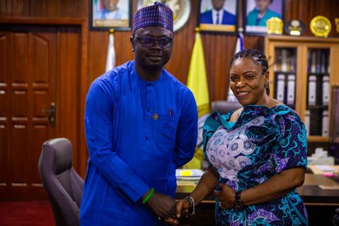 HON. AGNES ATSU AND MINISTER AYODELE OLAWANDE JOIN FORCES for SPORTS AND YOUTH EMPOWERMENT