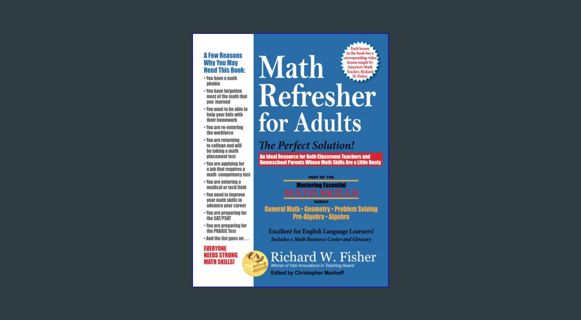 Epub Kndle Math Refresher for Adults: The Perfect Solution (Mastering Essential Math Skills)