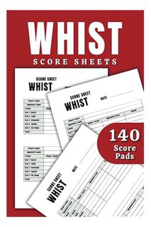 (PDF Download) Whist Score Sheets: 140 Score Pads for Whist Card Game | Scoring Notebook | Whist Sco