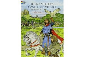 (Best Seller) G.E.T Book Life in a Medieval Castle and Village Coloring Book (Dover World History