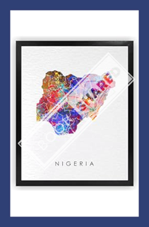 (DOWNLOAD (PDF) Dignovel Studios 18X24 Unframed Nigeria Map Watercolor Art Print Map Motherland Coun