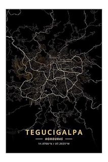(PDF Download) Tegucigalpa Honduras Map Poster Canvas Poster Bedroom Decor Sports Landscape Office R