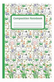 (Download) (Pdf) Cute Kawaii Cats Pattern Composition Notebook: Cute Cat Lover Large Notebook for Ch