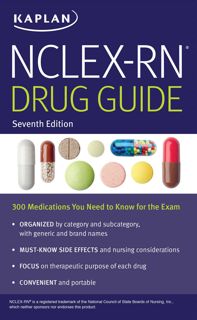 (Download) Read NCLEX-RN Drug Guide  300 Medications You Need to Know for the Exam (Kaplan Test Pr