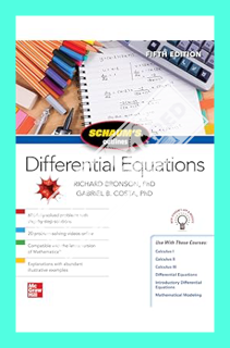 (Free Pdf) Schaum's Outline of Differential Equations, Fifth Edition by Richard Bronson