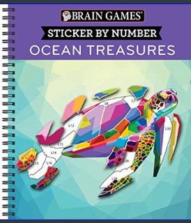 DOWNLOAD NOW Brain Games - Sticker by Number: Ocean Treasures     Spiral-bound – November 15, 2019