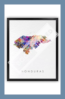 (PDF Download) Dignovel Studios 13X19 Unframed Honduras Map Watercolor Art Print Map Motherland Coun