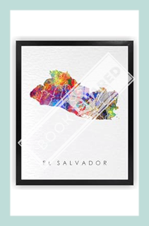 (Download (PDF) Dignovel Studios 13X19 Unframed El Salvador Map Watercolor Art Print Map Motherland