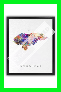 (PDF Download) Dignovel Studios 18X24 Unframed Honduras Map Watercolor Art Print Map Motherland Coun