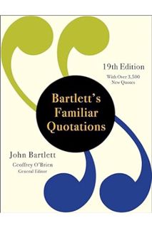 (Ebook Free) Bartlett's Familiar Quotations by Geoffrey O'Brien