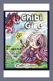 (PDF Download) Chibi Girls Color By Number For Adults - Volume 2 - BLACK BACKGROUND: Kawaii Coloring