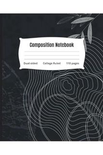 (PDF Download) Composition Notebook College Ruled: Black Leaves Sketch Work | Cute Aesthetic Art Lov