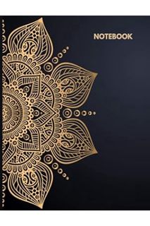 (Ebook) (PDF) NOTEBOOK: Composition notebook, design on a black background stamped with a golden man