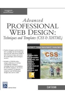 (PDF) Download) Advanced Professional Web Design: Techniques & Templates (CSS & XHTML) by Clint (Cli