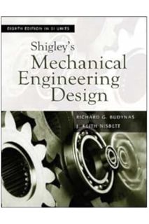 PDF Free Shigley's Mechanical Engineering Design by Richard G. Budynas