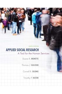 (Ebook Free) Applied Social Research: A Tool for the Human Services by Duane R. Monette