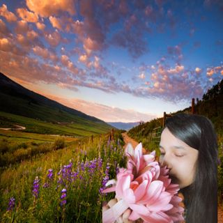 A beautiful girl with nature