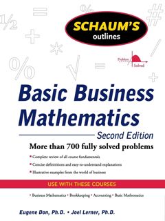 (Book) Read Schaum's Outline of Basic Business Mathematics  2ed (Schaum's Outlines) textbook_