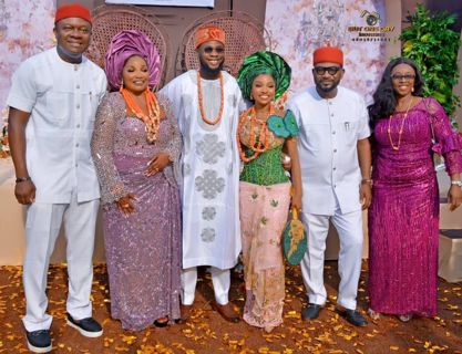 VALENTINE OZIGBO CELEBRATES WITH DR TONY OFFIAH AS HIS DAUGHTER GETS MARRIED