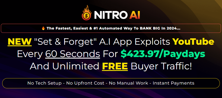 NITRO AI Review – Earn from YouTube without Showing Your Face (NITRO AI By Glynn Kosky)