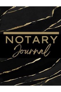 (Ebook) (PDF) Notary Journal: Notary Public Log Book To Record 200 Notarial Acts - Elegant Black & G
