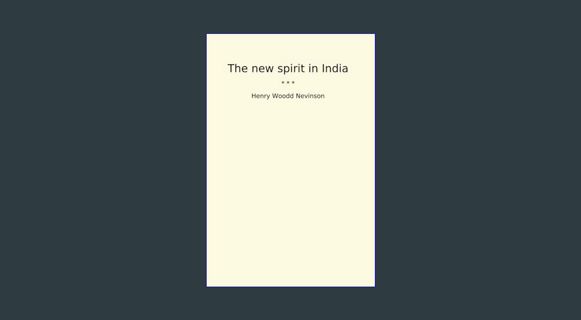 ebook [read pdf] 💖 The new spirit in India (Classic Books)     Paperback – February 12, 2024 ge