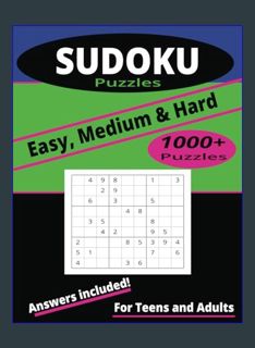 EBOOK [PDF] Sudoku Puzzles: 1000+ Easy, Medium and Hard Puzzles (Answers Included)     Paperback –