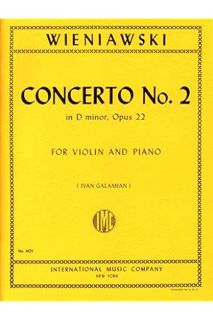 (PDF) (Ebook) INT1425 - Wieniawski Concerto No. 2 in D minor, Opus 22 For Violin and Piano by Wienia