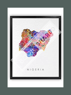 PDF Free Dignovel Studios 11X14 Unframed Nigeria Map Watercolor Art Print Map Motherland Country Wes