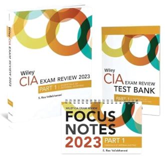 READ eBooks Wiley CIA 2023 Part 1: Exam Review + Test Bank + Focus Notes. Essentials of Internal A