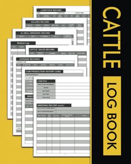 (^PDF READ)- DOWNLOAD Cattle Log Book  Cattle Record Keeping Book Sized 8Ã¢Â€ÂX10Ã¢Â€Â  150 Page
