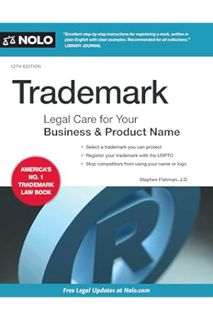 PDF Free Trademark: Legal Care for Your Business & Product Name by Stephen Fishman J.D.