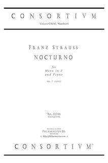 PDF DOWNLOAD NOCTURNO, Op. 7 for French Horn and Piano (Consortium 31766) by Franz Strauss (1822–190