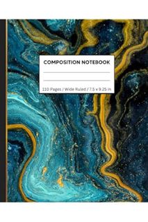 (Ebook Download) Marble Composition Notebook: Blank Wide Lined Notebook for Girls Boys Kids Teens St