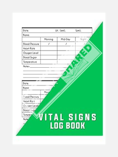 (PDF Free) Vital Signs Log Book: The Vital Signs Notebook Large Print helps those vision impaired to