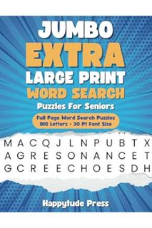 PDF Download JUMBO Extra Large Print Word Search Puzzles For Seniors & Adults: Avoid Eye Strain With