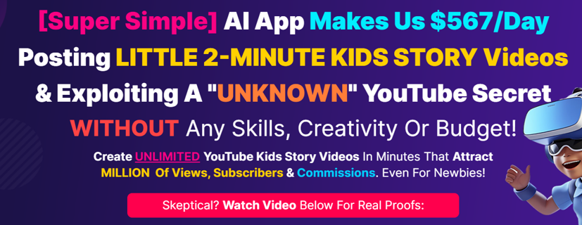 Kids Videoz AI Review 2024- Create UNLIMITED YouTube Kids Story Videos In Minutes