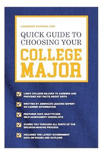 Pdf Free Quick Guide to Choosing Your College Major by Ph.D. Shatkin, Laurence